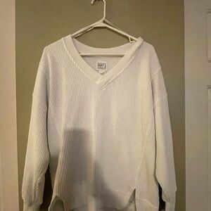 Soft Surroundings Cream V-Neck Sweater